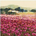 Hazel Barker Le Jardin Rouge Provence painting